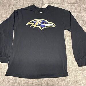 Fanatics Black Long Sleeve Tee with Baltimore Ravens Logo